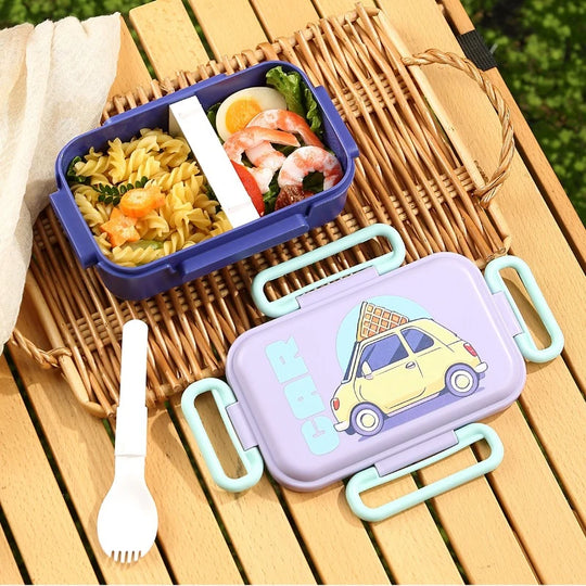 Boîte à lunch Bento avec couverts intégrés et design ludique 4