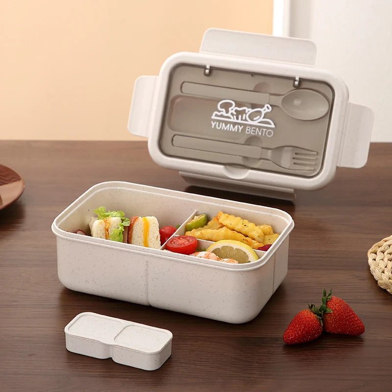 Boîte à lunch Bento écologique avec fermeture hermétique et compartiments multiples 1