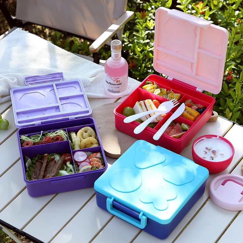 Boîte à lunch Bento multi-compartiments ludique pour enfants et adultes 2