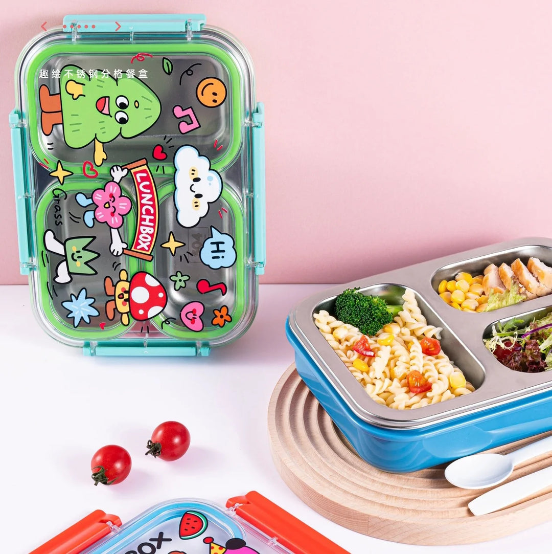Boîte à lunch Bento multi-compartiments ludique pour femmes et hommes 0