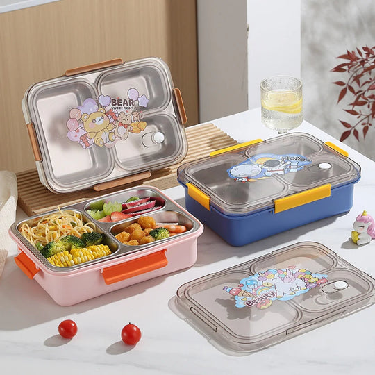 Boîte à lunch Bento multi-compartiments pour femmes style ludique 1