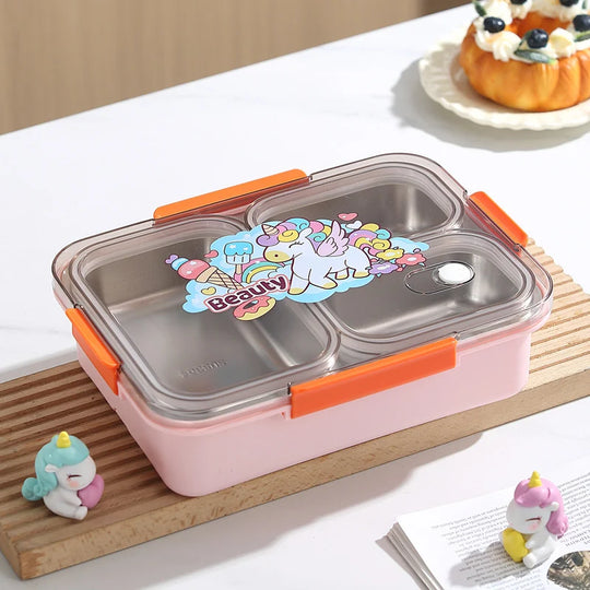 Boîte à lunch Bento multi-compartiments pour femmes style ludique 7
