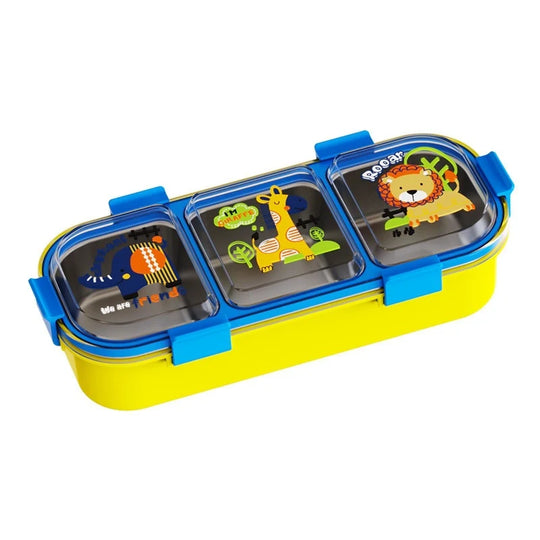Boîte à lunch Bento multi-compartiments thème animaux pour enfants et adultes 0