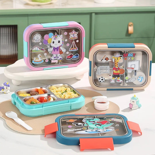 Boîte à lunch Bento multi-compartiments thème sport pour enfants et adultes 1