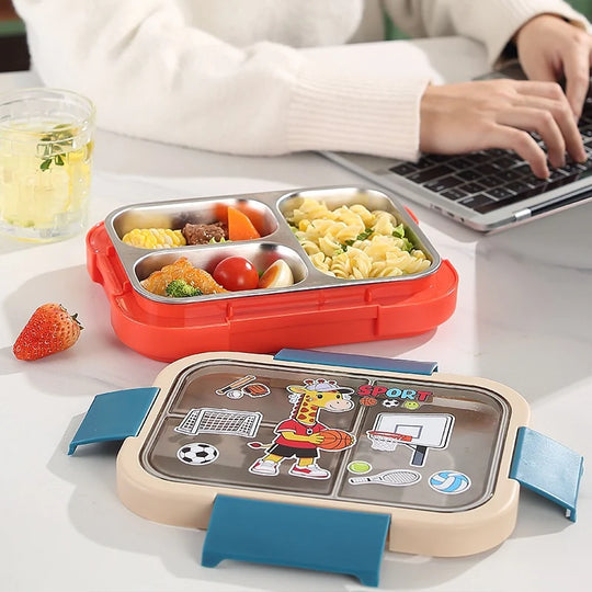 Boîte à lunch Bento multi-compartiments thème sport pour enfants et adultes 2