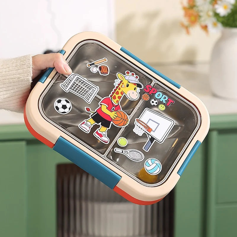 Boîte à lunch Bento multi-compartiments thème sport pour enfants et adultes 4