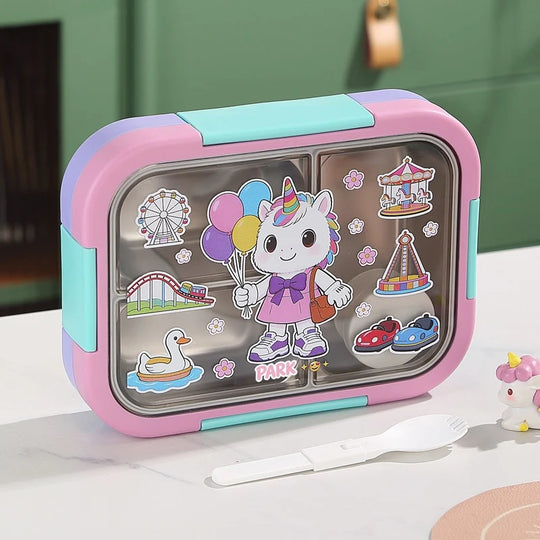 Boîte à lunch Bento multi-compartiments thème sport pour enfants et adultes 8