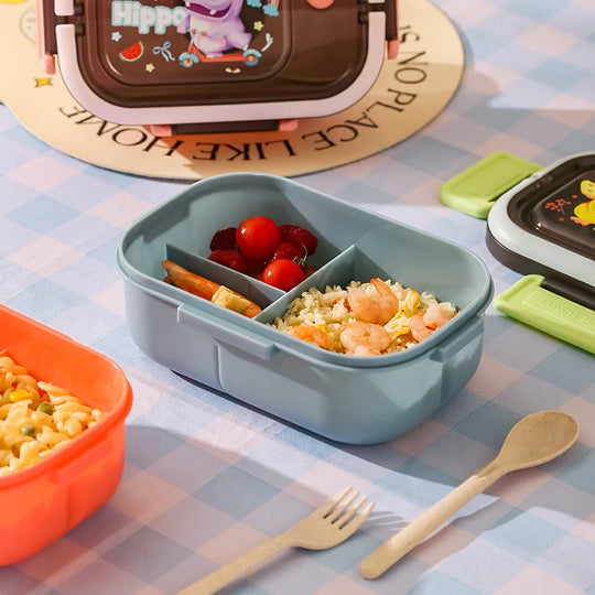 Boîte à lunch Bento pour enfants avec compartiments et motifs animaux 4