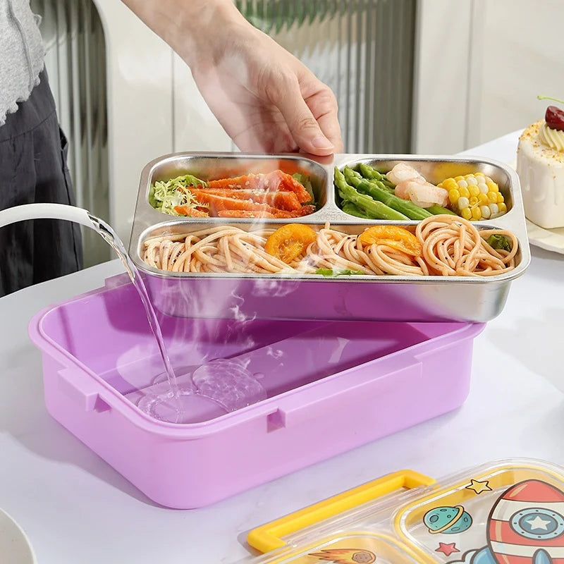 Boîte à lunch Bento pour enfants avec compartiments ludiques 1