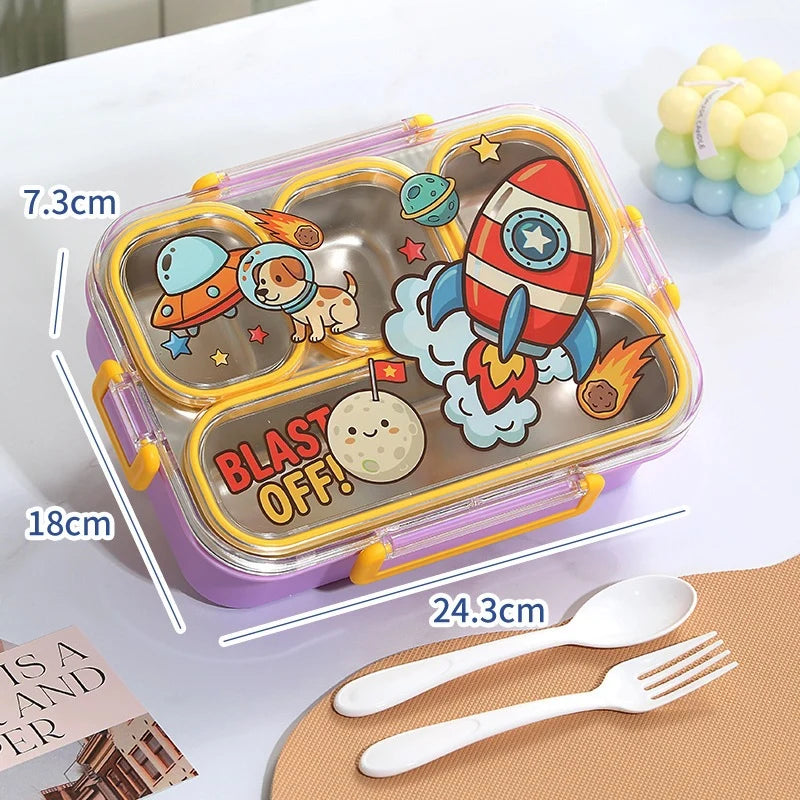 Boîte à lunch Bento pour enfants avec compartiments ludiques 6