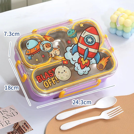 Boîte à lunch Bento pour enfants avec compartiments ludiques 6