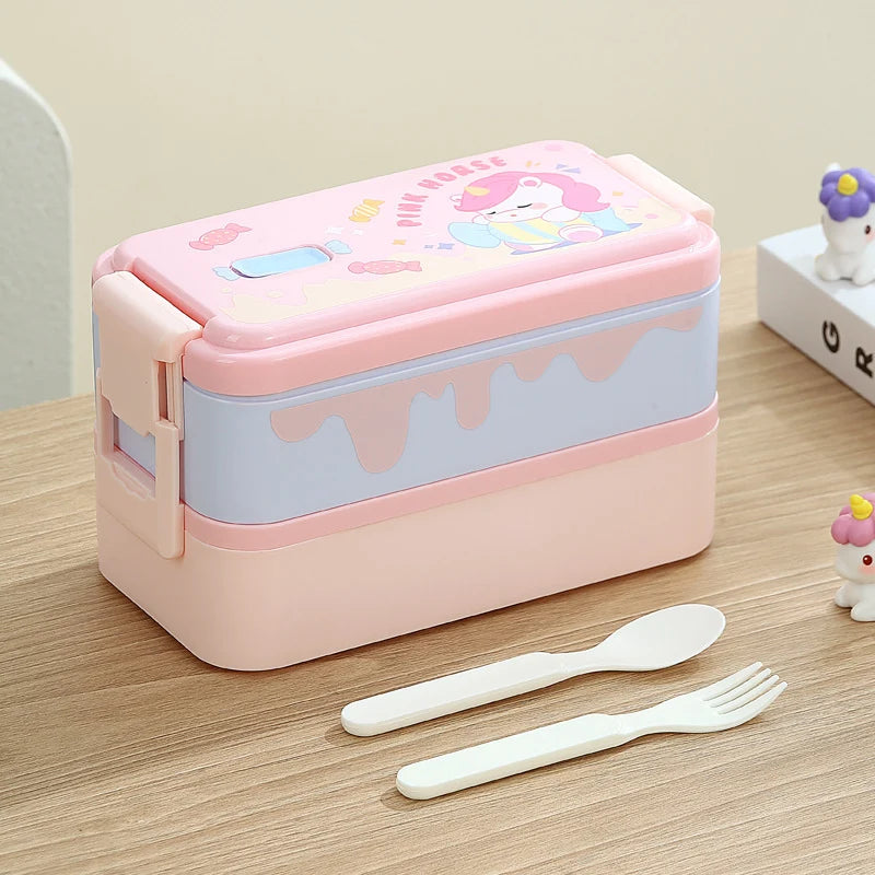 Boîte à lunch Bento pour enfants avec compartiments ludiques 7