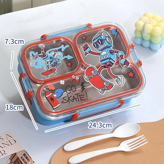 Boîte à lunch Bento pour enfants avec compartiments ludiques 8
