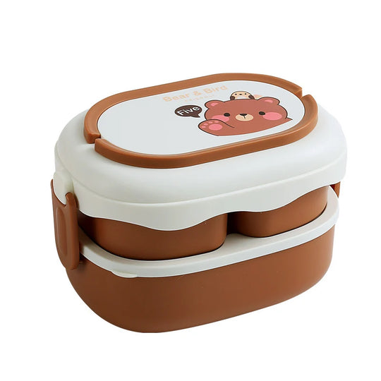 Boîte à lunch Bento pour enfants avec design ours ludique 5