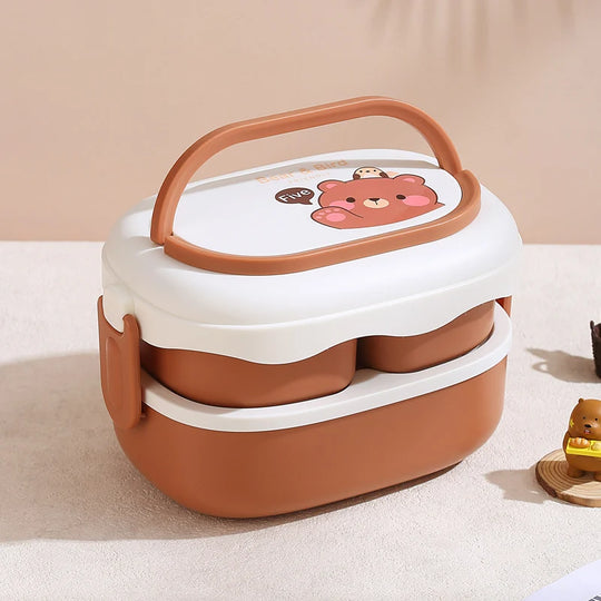 Boîte à lunch Bento pour enfants avec design ours ludique 6