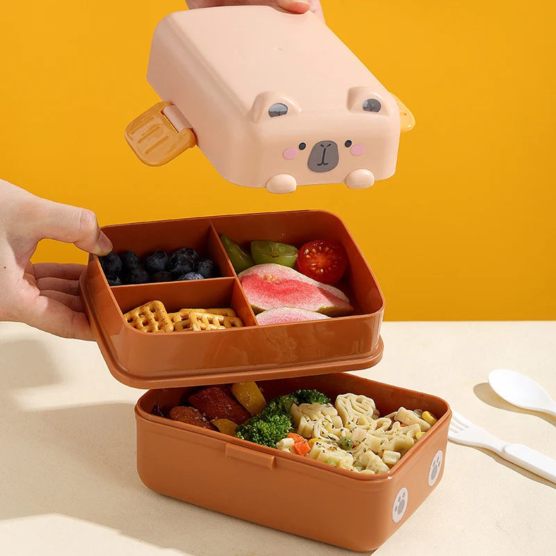Boîte à lunch Bento pour enfants avec motif animal ludique 1