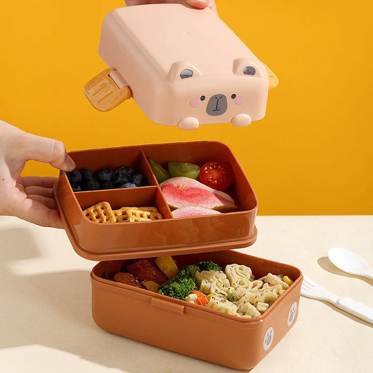 Boîte à lunch Bento pour enfants avec motif animal ludique 1