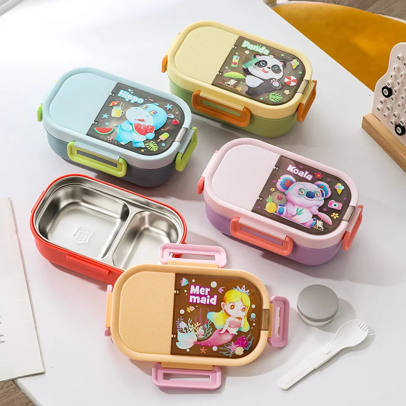 Boîte à lunch Bento pour enfants avec motifs animaux ludiques 0