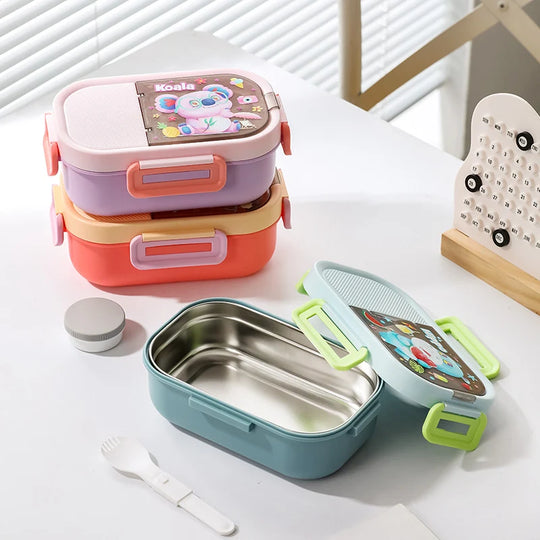 Boîte à lunch Bento pour enfants avec motifs animaux ludiques 3