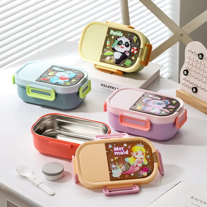 Boîte à lunch Bento pour enfants avec motifs animaux ludiques 4