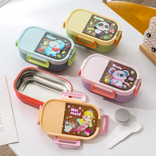 Boîte à lunch Bento pour enfants avec motifs animaux ludiques 6