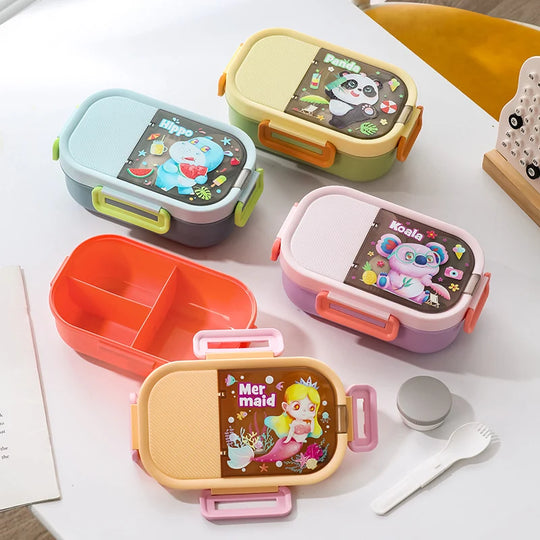 Boîte à lunch Bento pour enfants avec motifs animaux ludiques 7