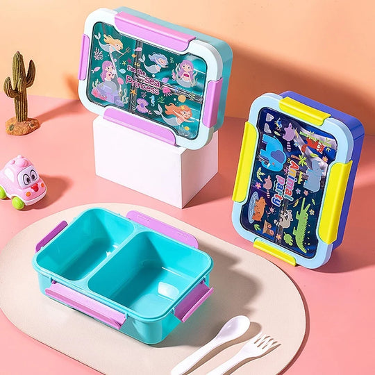 Boîte à lunch bento enfant multi-compartiments ludique 2