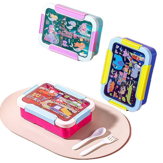 Boîte à lunch bento enfant multi-compartiments ludique 3