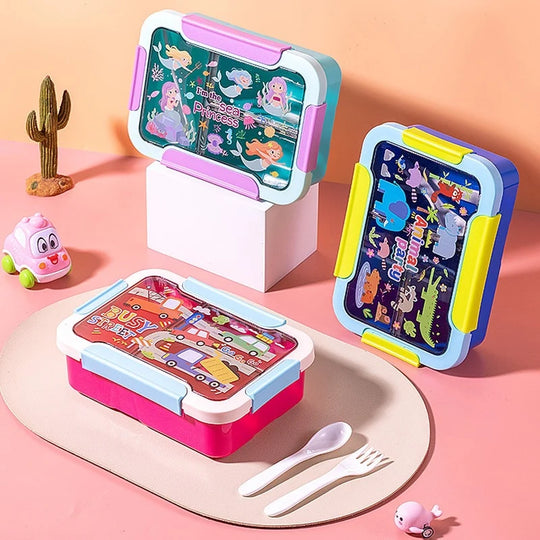 Boîte à lunch bento enfant multi-compartiments ludique 5
