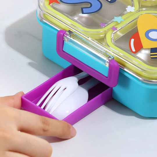 Boîte à lunch enfant multi-compartiments thème espace 3