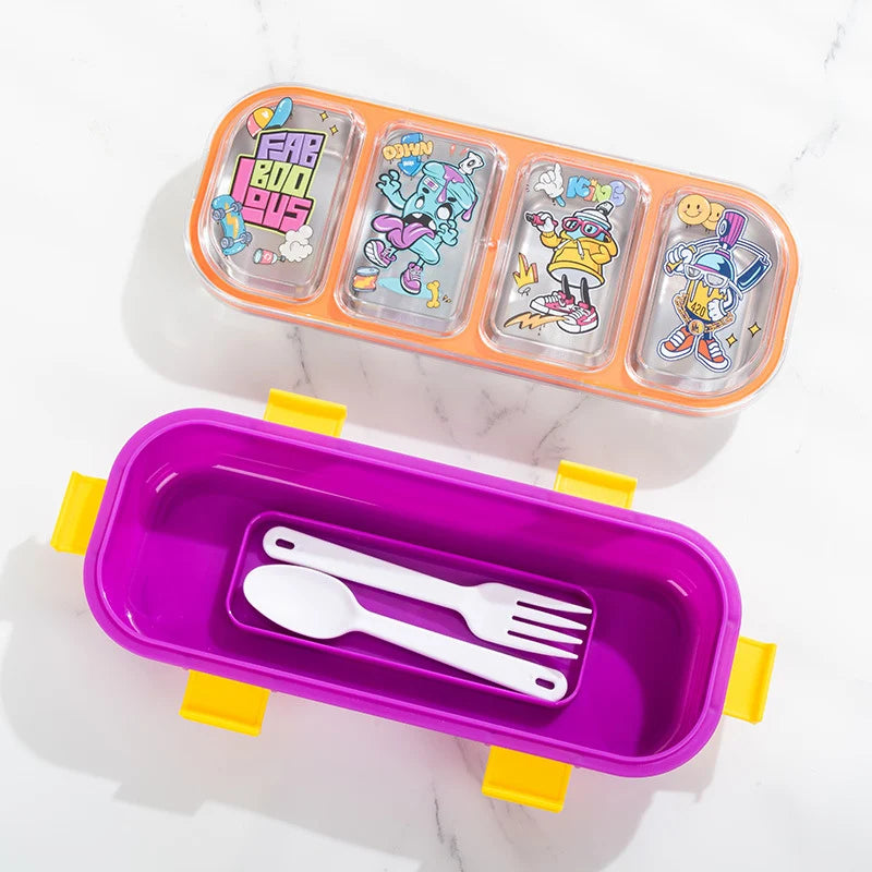 Boîte à lunch enfant multi-compartiments thème requins 2