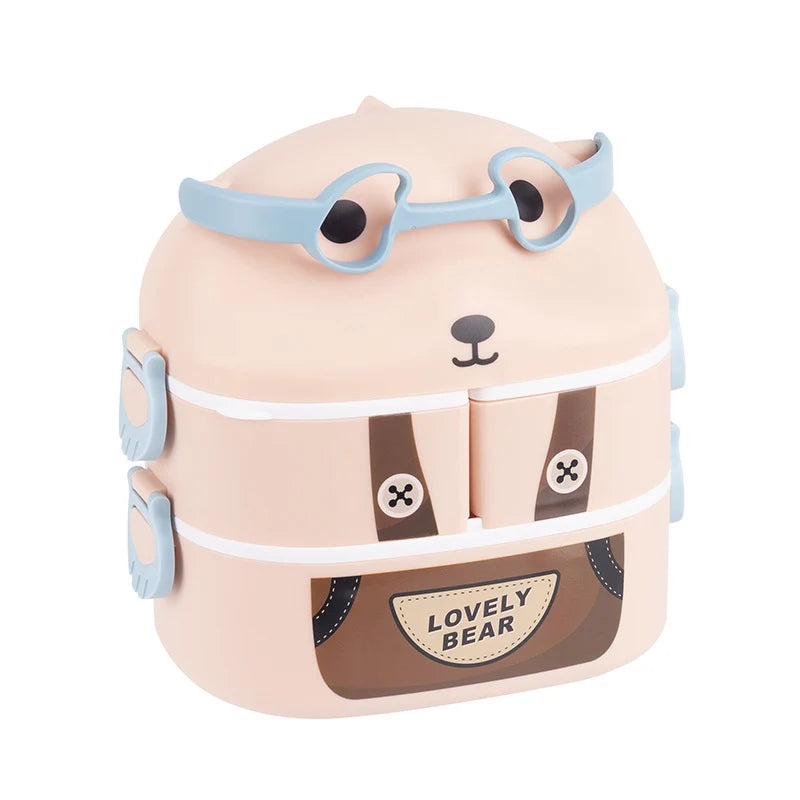 Boîte à lunch enfant portable à motif animalier ludique 2