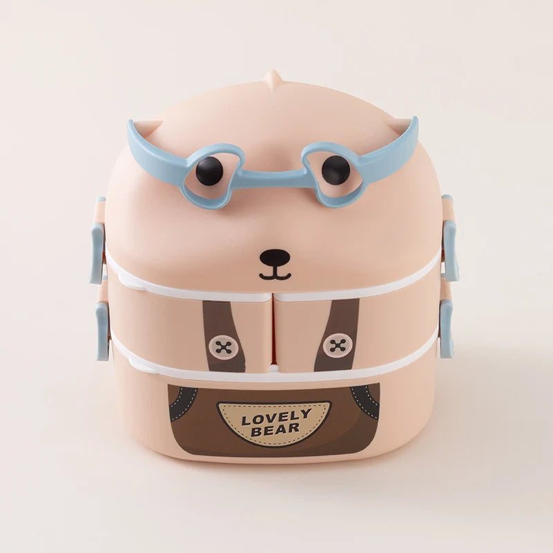 Boîte à lunch enfant portable à motif animalier ludique 4