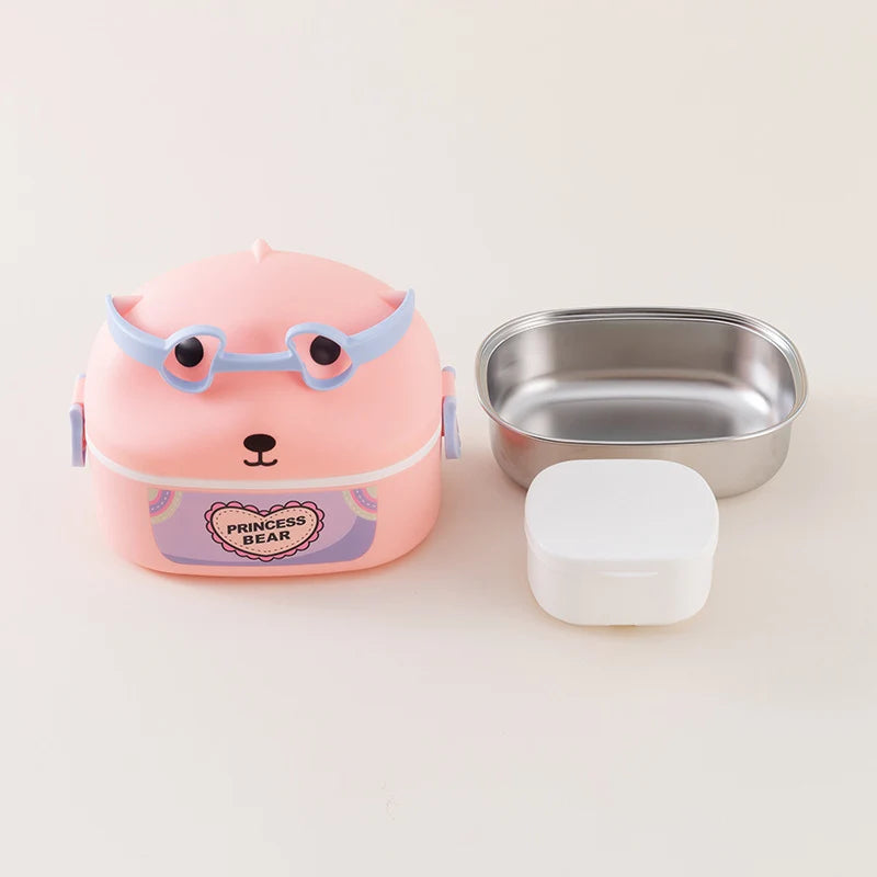 Boîte à lunch enfant portable à motif animalier ludique 5