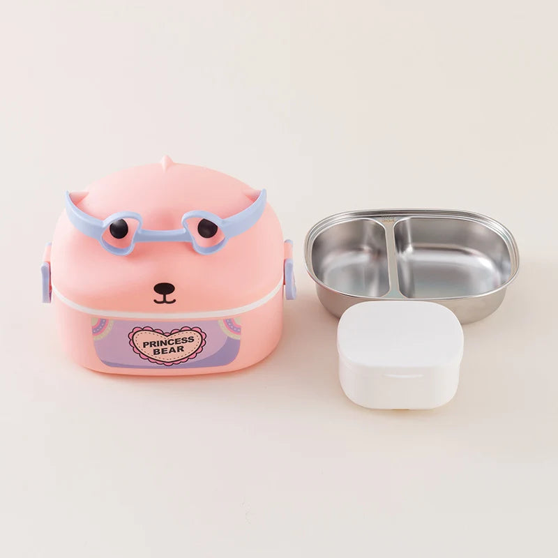 Boîte à lunch enfant portable à motif animalier ludique 7