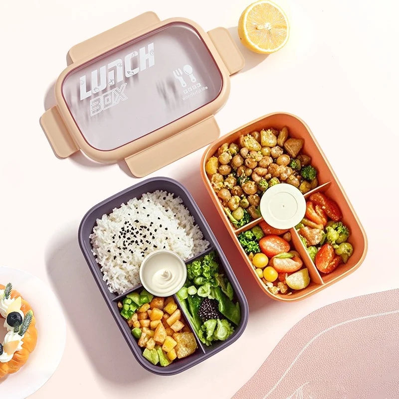 Boîte à lunch étanche avec compartiment pour couverts polyvalente 4
