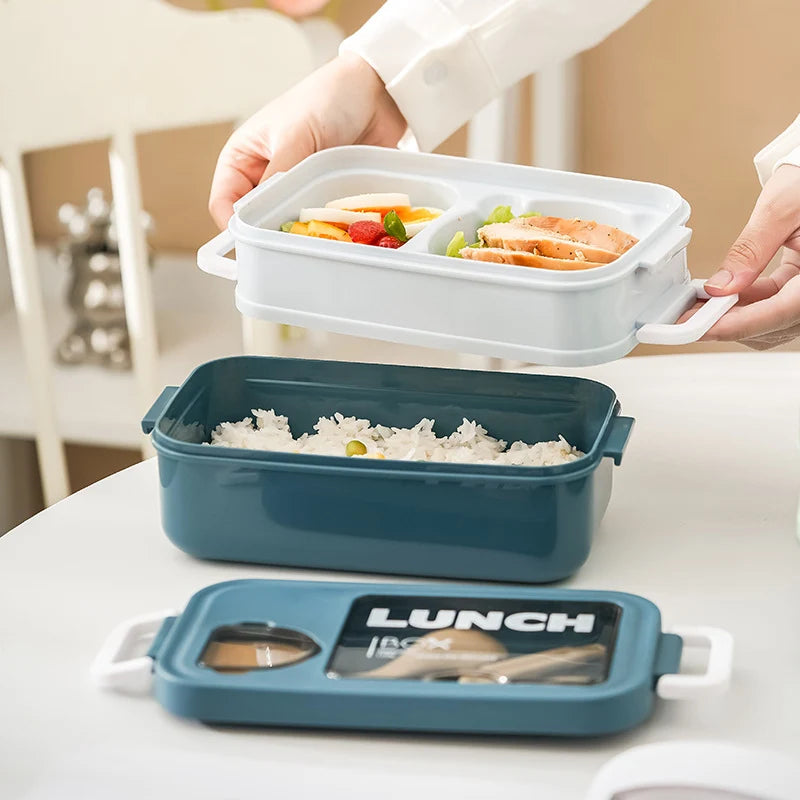 Boîte à lunch femme double compartiment pratique 4