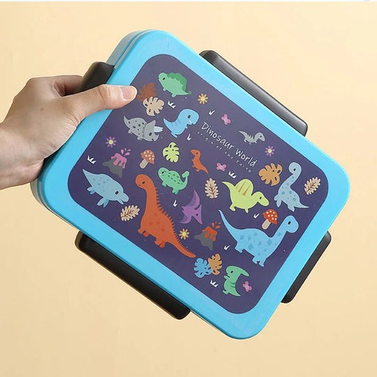Boîte à lunch ludique à thème animalier avec compartiments multiples pour enfants et adultes 3