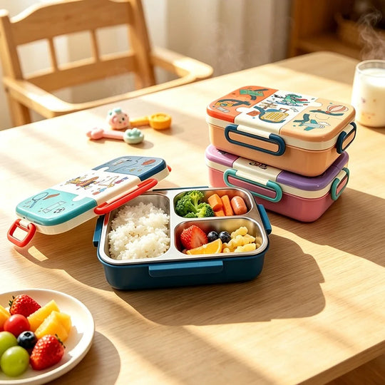 Boîte à lunch multi-compartiments thème sport pour enfants et adultes 4