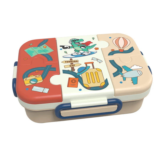 Boîte à lunch multi-compartiments thème sport pour enfants et adultes 5