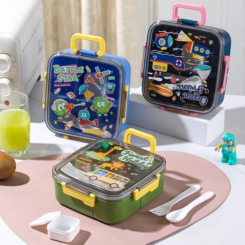 Boîte à lunch multifonction avec compartiments ludiques 0