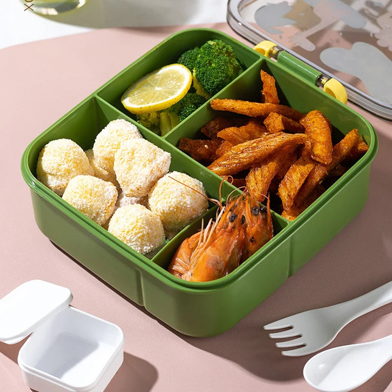 Boîte à lunch multifonction avec compartiments ludiques 2