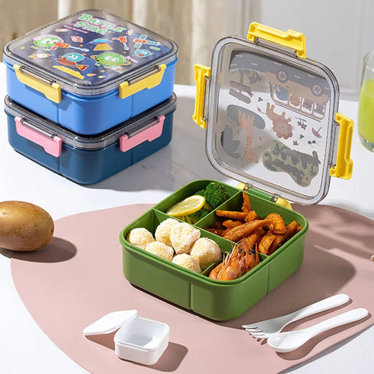 Boîte à lunch multifonction avec compartiments ludiques 4