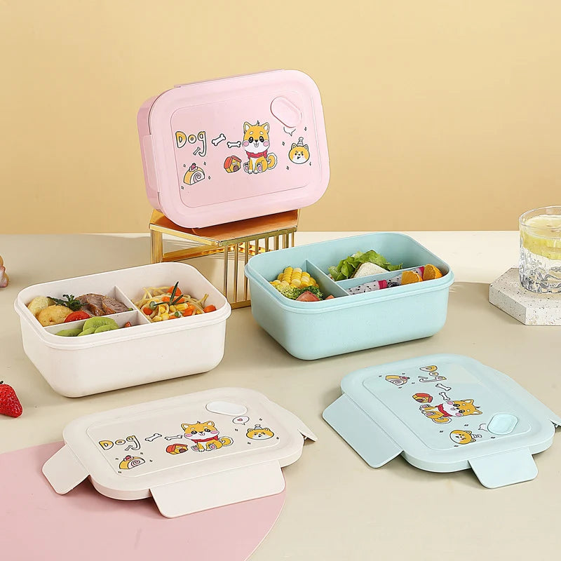Boîte à lunch multifonction avec compartiments ludiques pour enfants et adultes 1