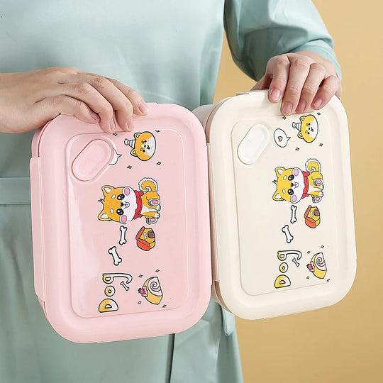 Boîte à lunch multifonction avec compartiments ludiques pour enfants et adultes 3