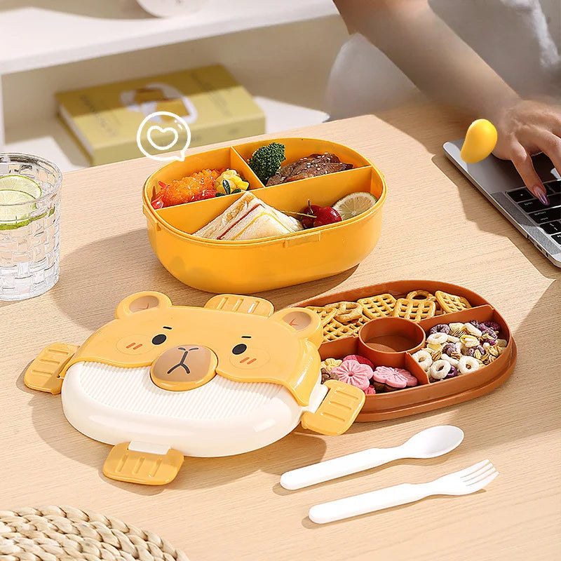 Boîte à lunch portable motif ours pour enfants et adultes 2