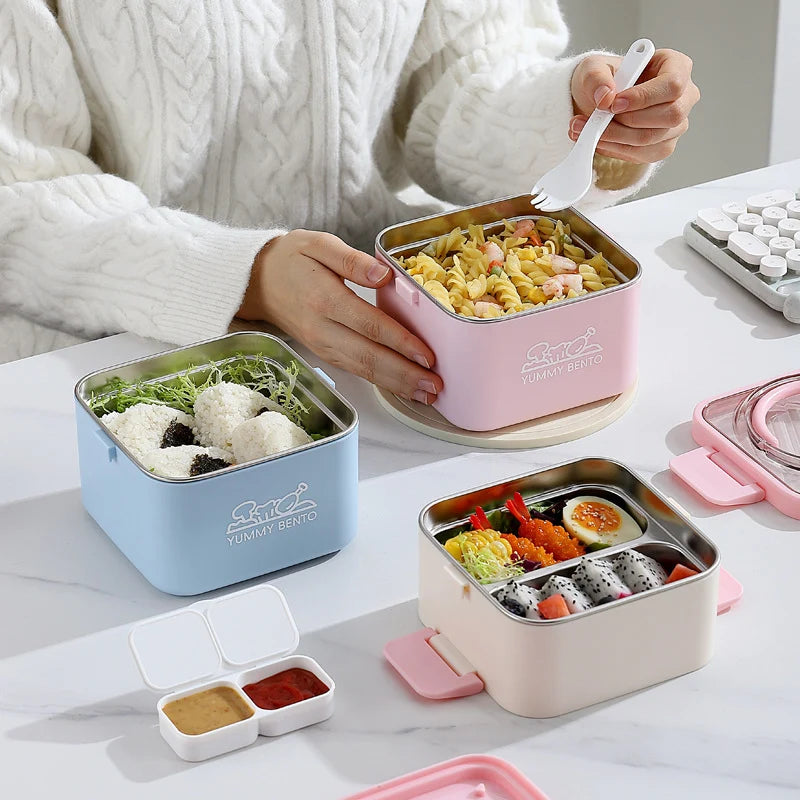 Boîte à lunch portable multi-compartiments pratique 3