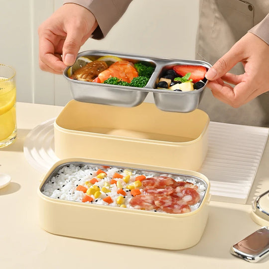 Boîte alimentaire isotherme double couche pour repas nomades 4