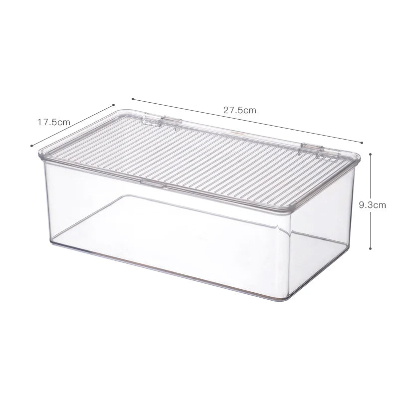 Boîte de Rangement Transparente avec Fermeture à Rabat Pratique 0