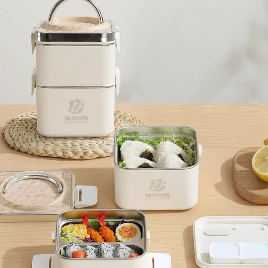 Boîte de conservation alimentaire multi-compartiments durable pour femmes et hommes 1